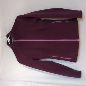 MEC jacket sherpa fleece purple zippered XS